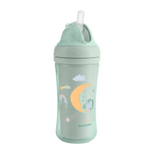 Kikkaboo Maan Beker Met Siliconen Rietje - 220ml - Mint> Bekers