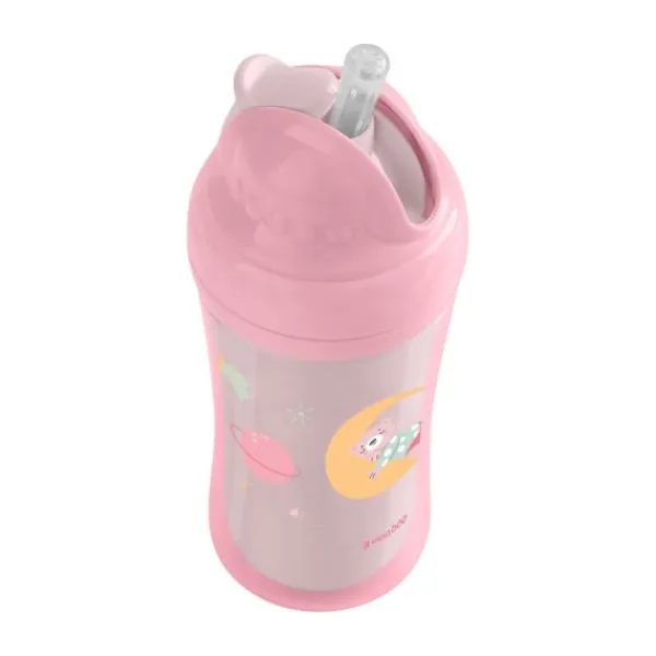 Kikkaboo Maan Beker Met Siliconen Rietje - 220ml - Mint> Bekers
