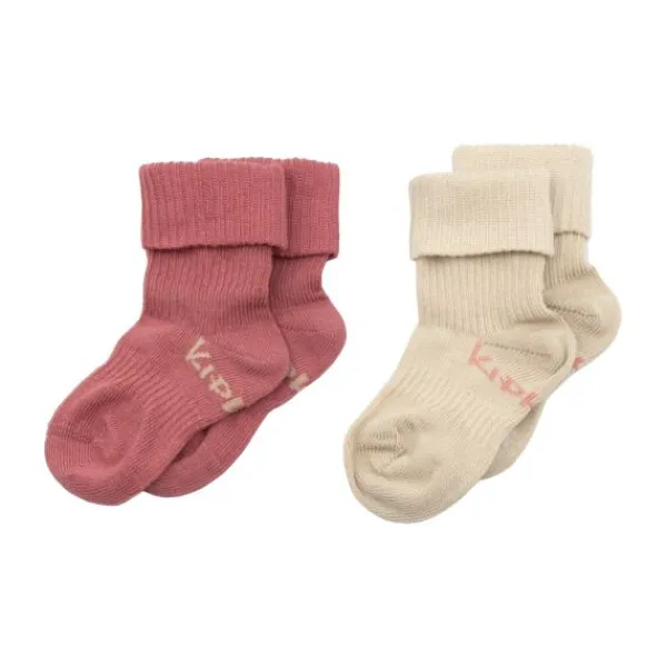 KipKep Blijf-Sokjes Dusty Clay 12-18mnd 2-Pack 12-18 maanden> Sokjes