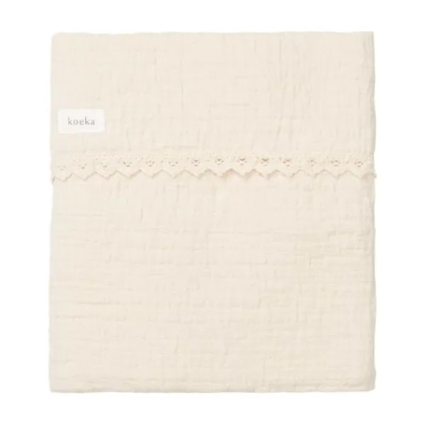 Koeka Ledikantdeken Lace Elba Natural 100 x 150 cm> Ledikantdekens