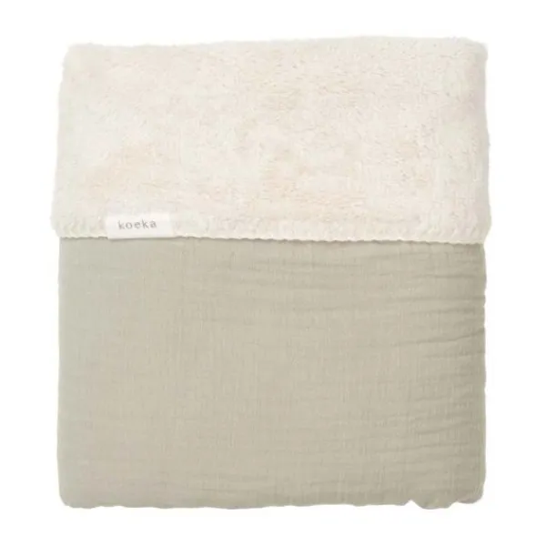 Koeka Ledikantdeken Teddy Faro Sage 100 x 150 cm> Ledikantdekens