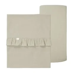 Koeka Ledikantlaken En Hoeslaken Set Ruffle Faro Caffe><noscript><img width=