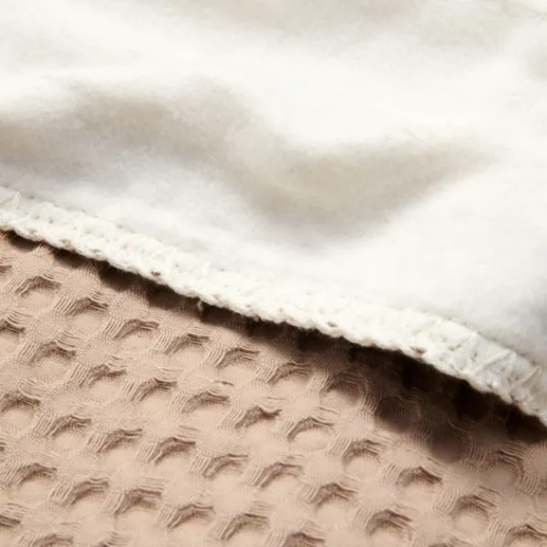 Koeka Wiegdeken Cotton Fleece Wafel Amsterdam Sand> Wiegdekens