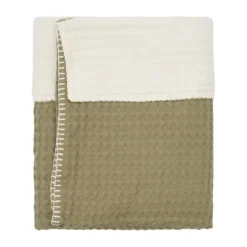 Koeka Wiegdeken Cotton Fleece Wafel Amsterdam Sand><noscript><img width=