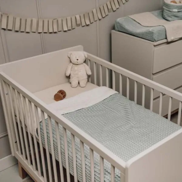 Koeka Wiegdeken Cotton Fleece Wafel Amsterdam Sand> Wiegdekens