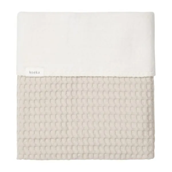 Koeka Wiegdeken Cotton Fleece Wafel Amsterdam Sand> Wiegdekens