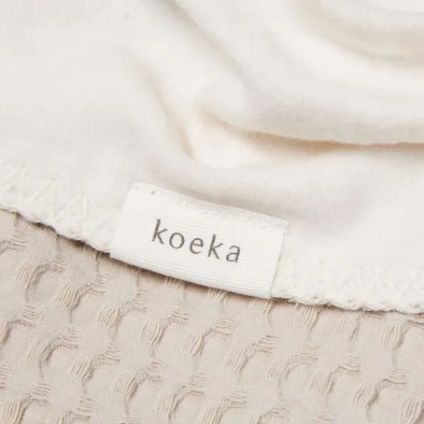 Koeka Wiegdeken Cotton Fleece Wafel Amsterdam Sand> Wiegdekens