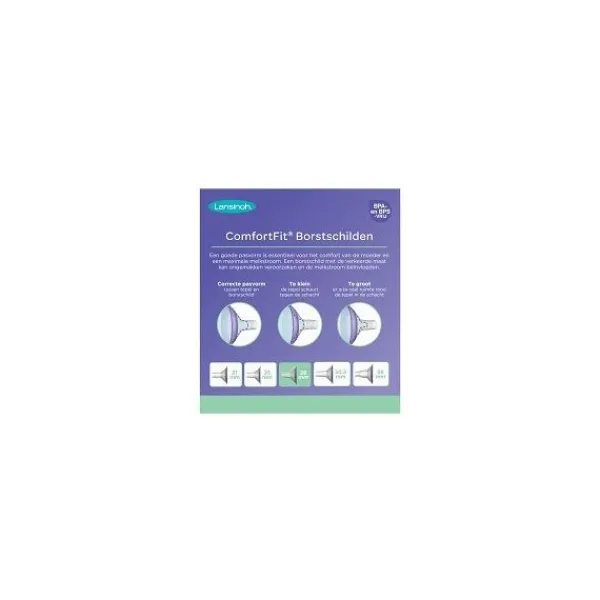 Lansinoh Borstschilden Comfort Fit 21mm 2st.> Borstkolf Accessoires