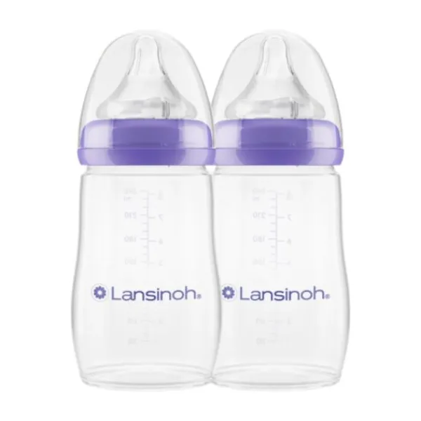 Lansinoh Fles Met Natural Wave Speen 240 ml (2 stuks)> Flessen