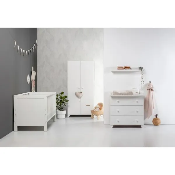 Europe Baby Ledikant 60-120 Sarah II Mat Wit> Complete Babykamers|Ladekasten