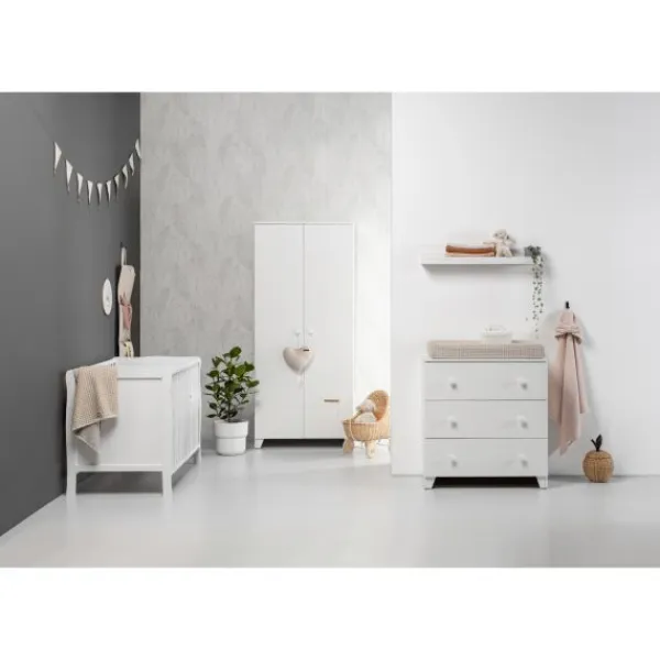 Europe Baby Ledikant 60-120 Sarah II Mat Wit> Complete Babykamers|Ladekasten
