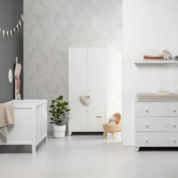Europe Baby Ledikant 60-120 Sarah II Mat Wit> Complete Babykamers|Ladekasten