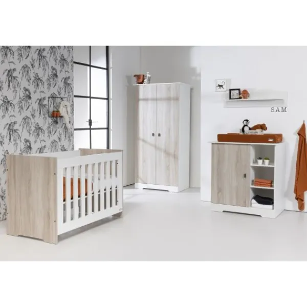 Ledikant 60 x 120 - Commode 3 Laden - Hanglegkast Jewel> Complete Babykamers|Ladekasten