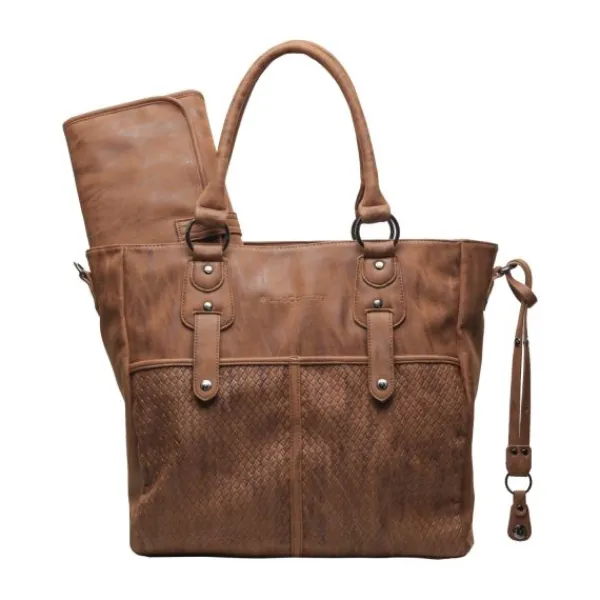 Little Company Diaperbag Vienna Cognac> Lederlook Tassen|Accessoires Kinderwagens