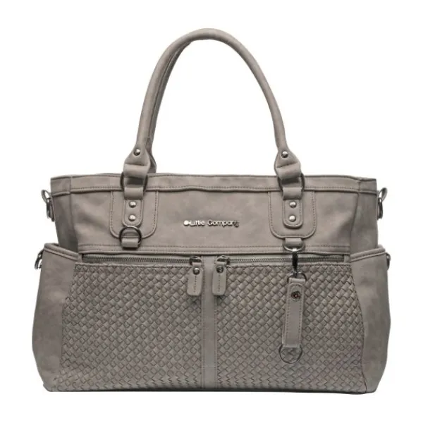 Little Company Diaperbag Monaco Braided Taupe> Lederlook Tassen|Accessoires Kinderwagens