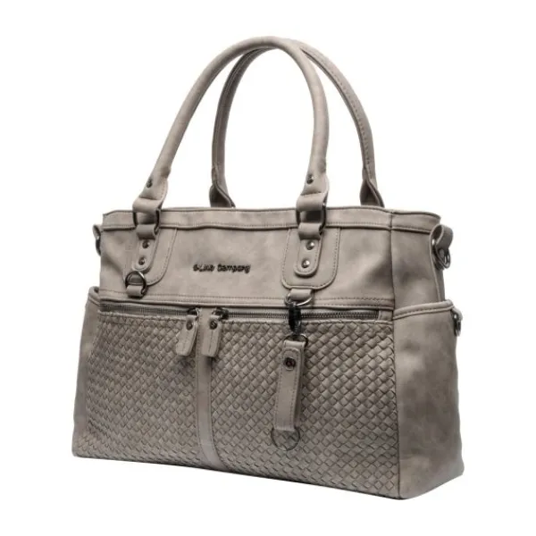 Little Company Diaperbag Monaco Braided Taupe> Lederlook Tassen|Accessoires Kinderwagens