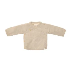 Little Dutch Gebreid Overslag Vestje - Maat 44 - Soft Beige Melee><noscript><img width=