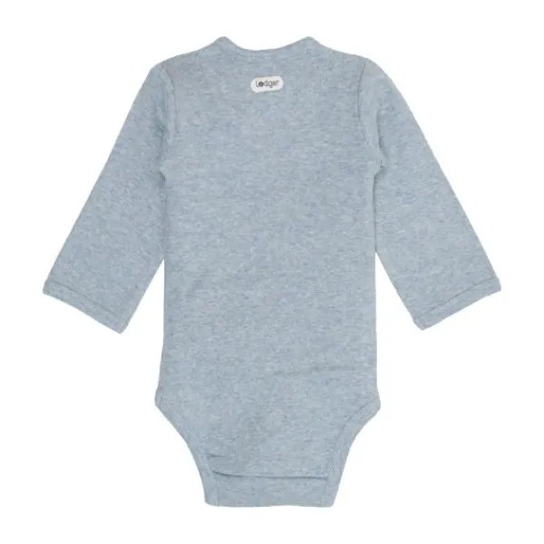Lodger Melange Romper Lange Mouwen - Maat 50 - Blue Fogg> Rompertjes