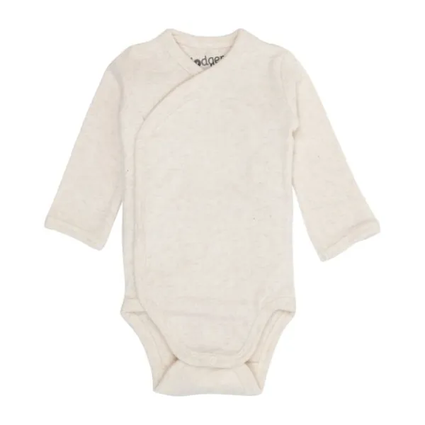 Lodger Melange Romper Lange Mouwen - Maat 50 - Birch> Rompertjes