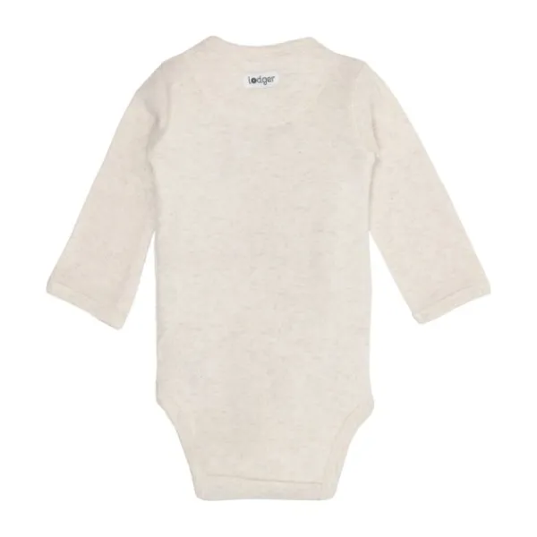 Lodger Melange Romper Lange Mouwen - Maat 50 - Birch> Rompertjes