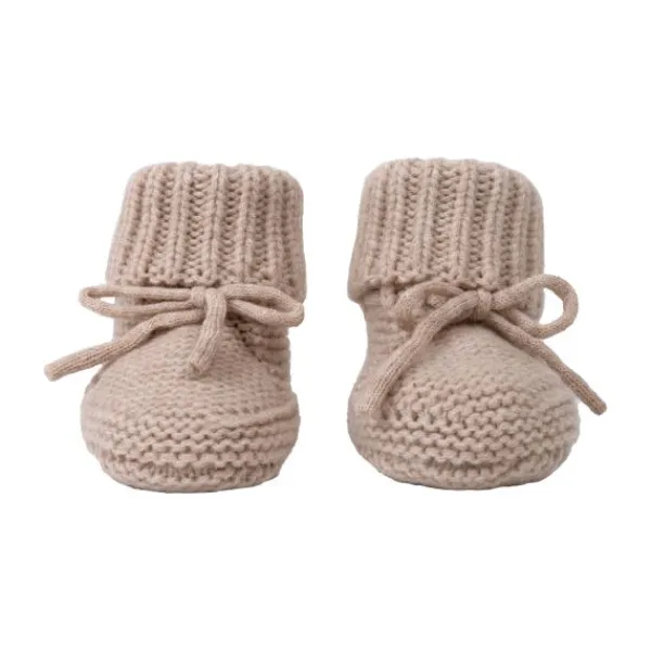 Lodger Slipper Merino Wool Beige 0-6mnd> Slofjes