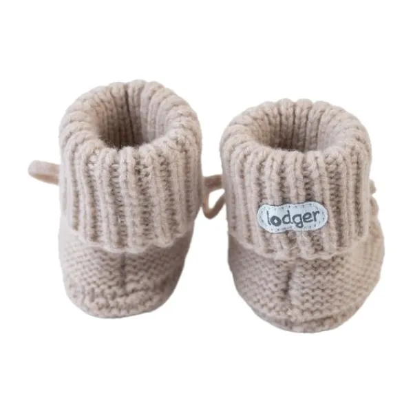 Lodger Slipper Merino Wool Beige 0-6mnd> Slofjes