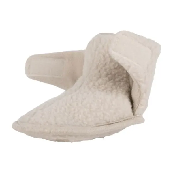Lodger Slofjes Teddy Fleece Birch 0-3M> Slofjes