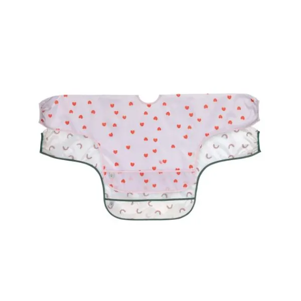 Lässig Slab Lange Mouw Happy Rascals Heart Lavender 2-Pack> Slabben