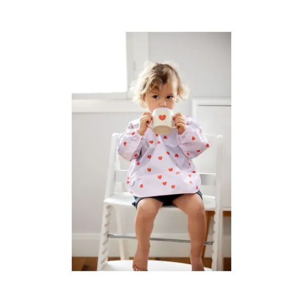 Lässig Slab Lange Mouw Happy Rascals Heart Lavender 2-Pack> Slabben