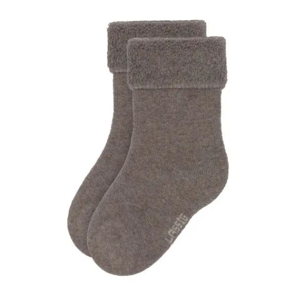 Lässig Terry Socks GOTS - 3-pack - Brown/Beige - maat 15 -18> Sokjes