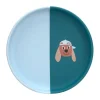 Lässig Tiny Team Dog Bord - Siliconen - Blauw> Bordjes