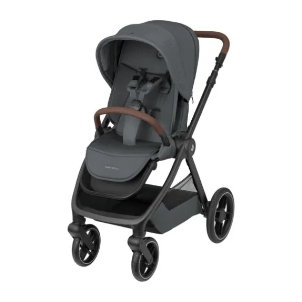Maxi-Cosi Kinderwagen - Oxford Plus - Twillic Graphite (Dark Frame + Brown Leather)> Wandelwagens|Complete Kinderwagens
