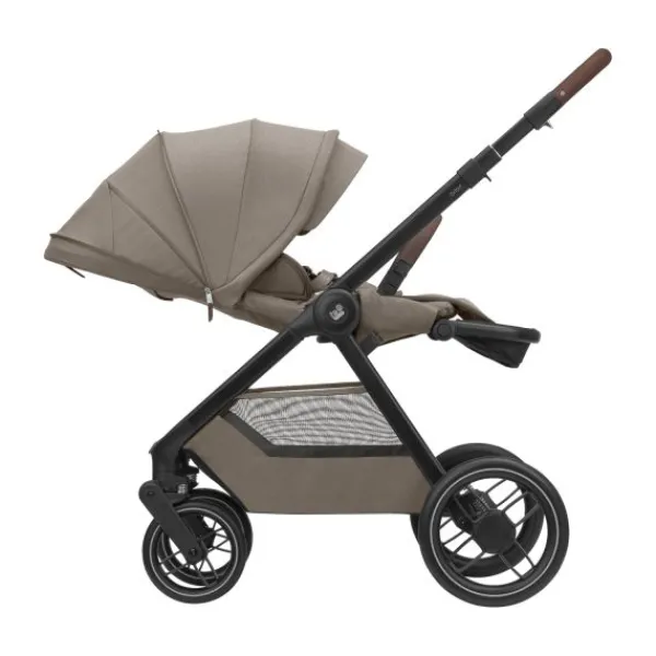 Maxi-Cosi Kinderwagen - Oxford Plus - Twillic Graphite (Dark Frame + Brown Leather)> Wandelwagens|Complete Kinderwagens
