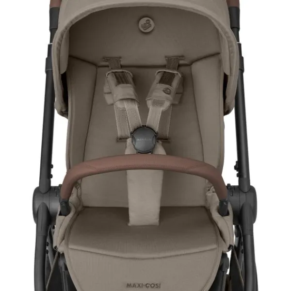 Maxi-Cosi Kinderwagen - Oxford Plus - Twillic Graphite (Dark Frame + Brown Leather)> Wandelwagens|Complete Kinderwagens