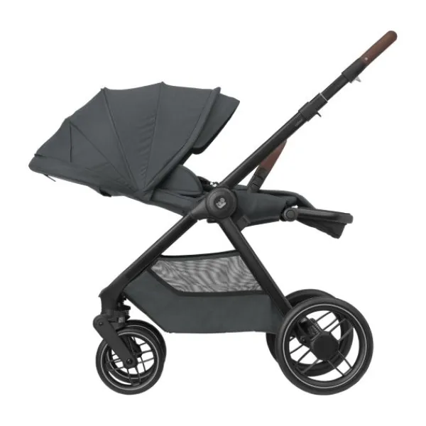 Maxi-Cosi Kinderwagen - Oxford Plus - Twillic Graphite (Dark Frame + Brown Leather)> Wandelwagens|Complete Kinderwagens