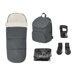 Maxi-Cosi Wandelwagen Oxford Essential Black Dark Frame + Black Leather><noscript><img width=