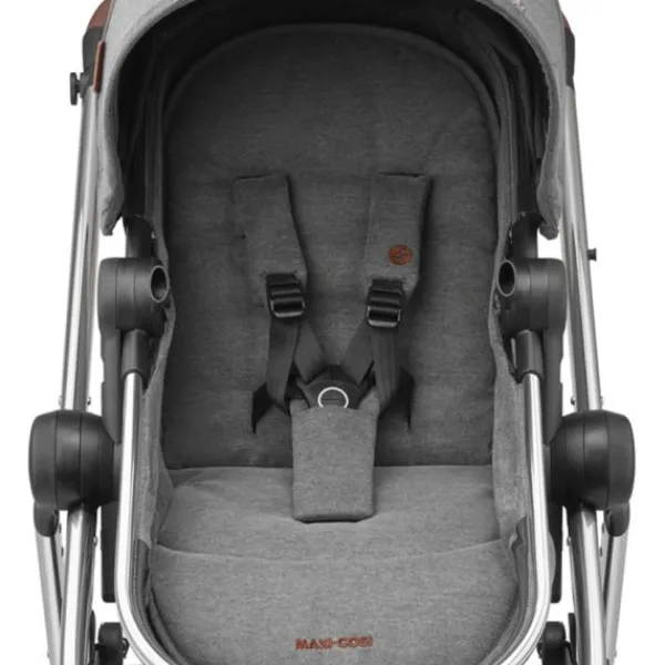 Maxi-Cosi Zelia3 Luxe Twillic Truffle (Black glossy frame & Black Leather)> Wandelwagens|Complete Kinderwagens