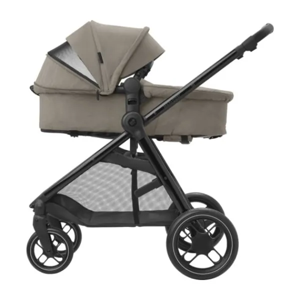 Maxi-Cosi Zelia3 Luxe Twillic Truffle (Black glossy frame & Black Leather)> Wandelwagens|Complete Kinderwagens