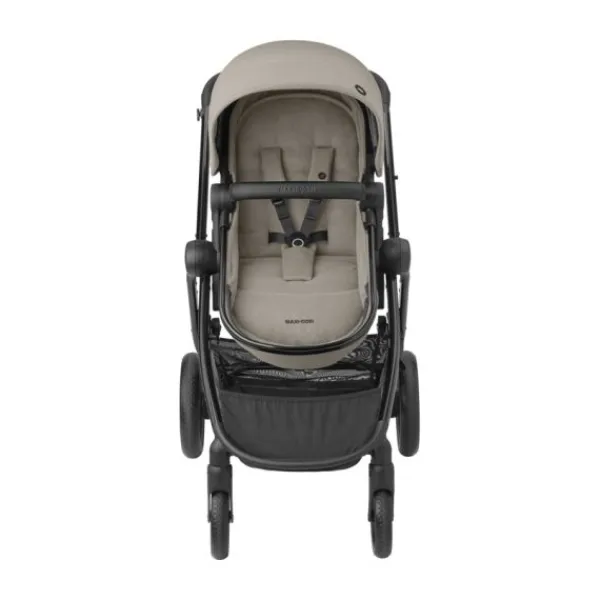 Maxi-Cosi Zelia3 Luxe Twillic Truffle (Black glossy frame & Black Leather)> Wandelwagens|Complete Kinderwagens