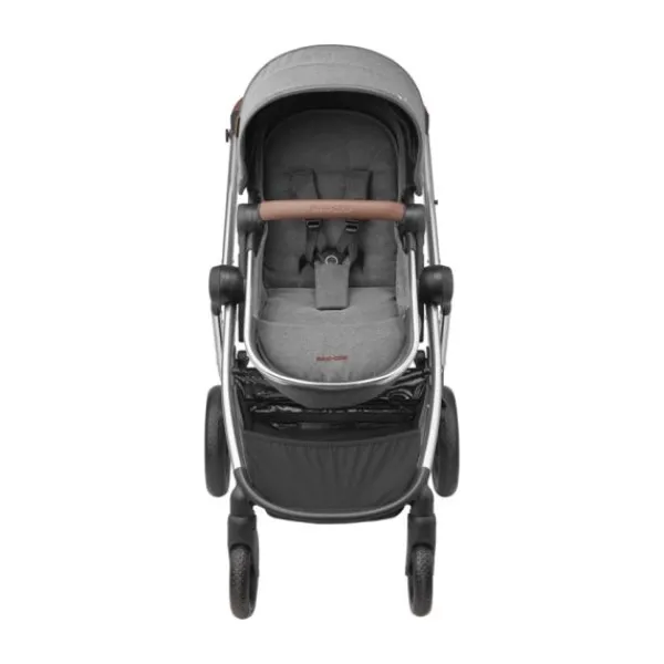Maxi-Cosi Zelia3 Luxe Twillic Truffle (Black glossy frame & Black Leather)> Wandelwagens|Complete Kinderwagens