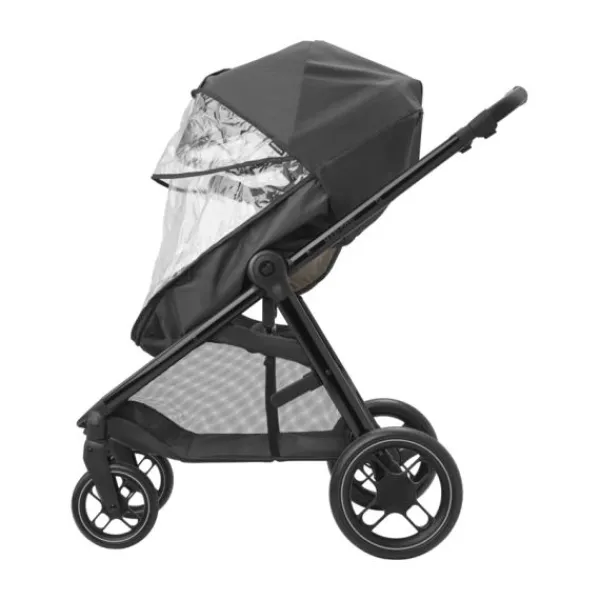 Maxi-Cosi Zelia3 Luxe Twillic Truffle (Black glossy frame & Black Leather)> Wandelwagens|Complete Kinderwagens