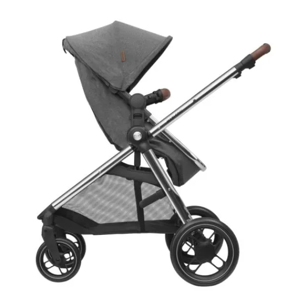 Maxi-Cosi Zelia3 Luxe Twillic Truffle (Black glossy frame & Black Leather)> Wandelwagens|Complete Kinderwagens