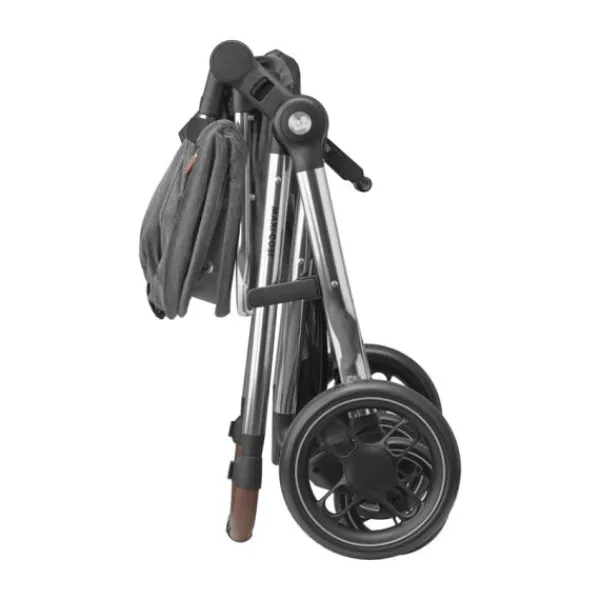 Maxi-Cosi Zelia3 Luxe Twillic Truffle (Black glossy frame & Black Leather)> Wandelwagens|Complete Kinderwagens