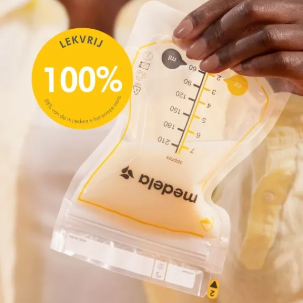 Medela Moedermelkbewaarzakjes Met Schenktuit 210ml 50st> Melk Bewaarzakjes