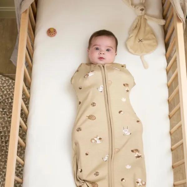 Meyco Baby Inbakerslaapzak Cocoon Forest Animals Sand> 4-Seizoenen Slaapzakken