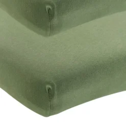 Meyco Baby Juniorhoeslaken Uni Olive Green 70 x 140 / 150 cm 2-Pack> Hoeslakens