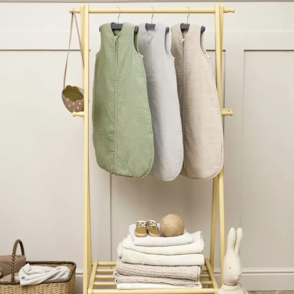 Meyco Baby Slaapzak Hydrofiel Gevoerd Uni Pre-Washed Sand 70 cm> 4-Seizoenen Slaapzakken