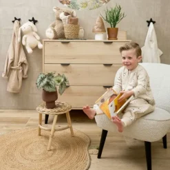 Meyco Baby Slaapzak Jumper Winter Penguin Soft Sand 104 cm><noscript><img width=
