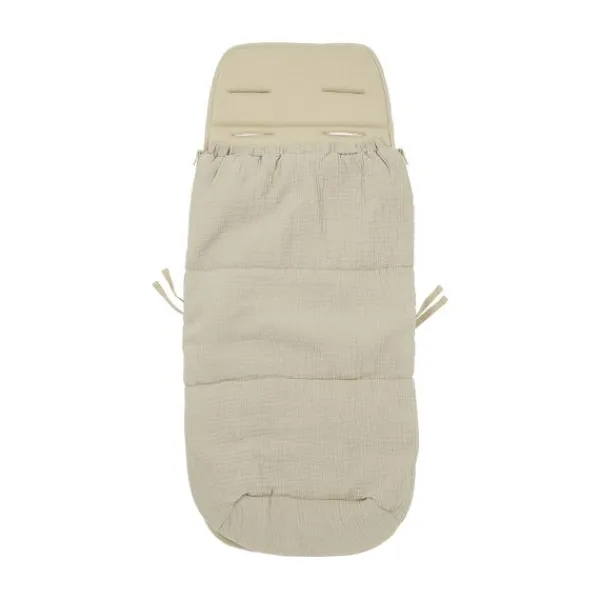 Meyco Baby Uni Buggy Voetenzak en Inlegger - Sand - 45x130 cm> Accessoires Buggy's|Voetenzak Voor Buggy's