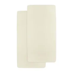Meyco Baby Uni Hoeslaken Wieg - 2 Stuks - 40 x 80/90 cm - Jersey - Soft Sand> Hoeslakens